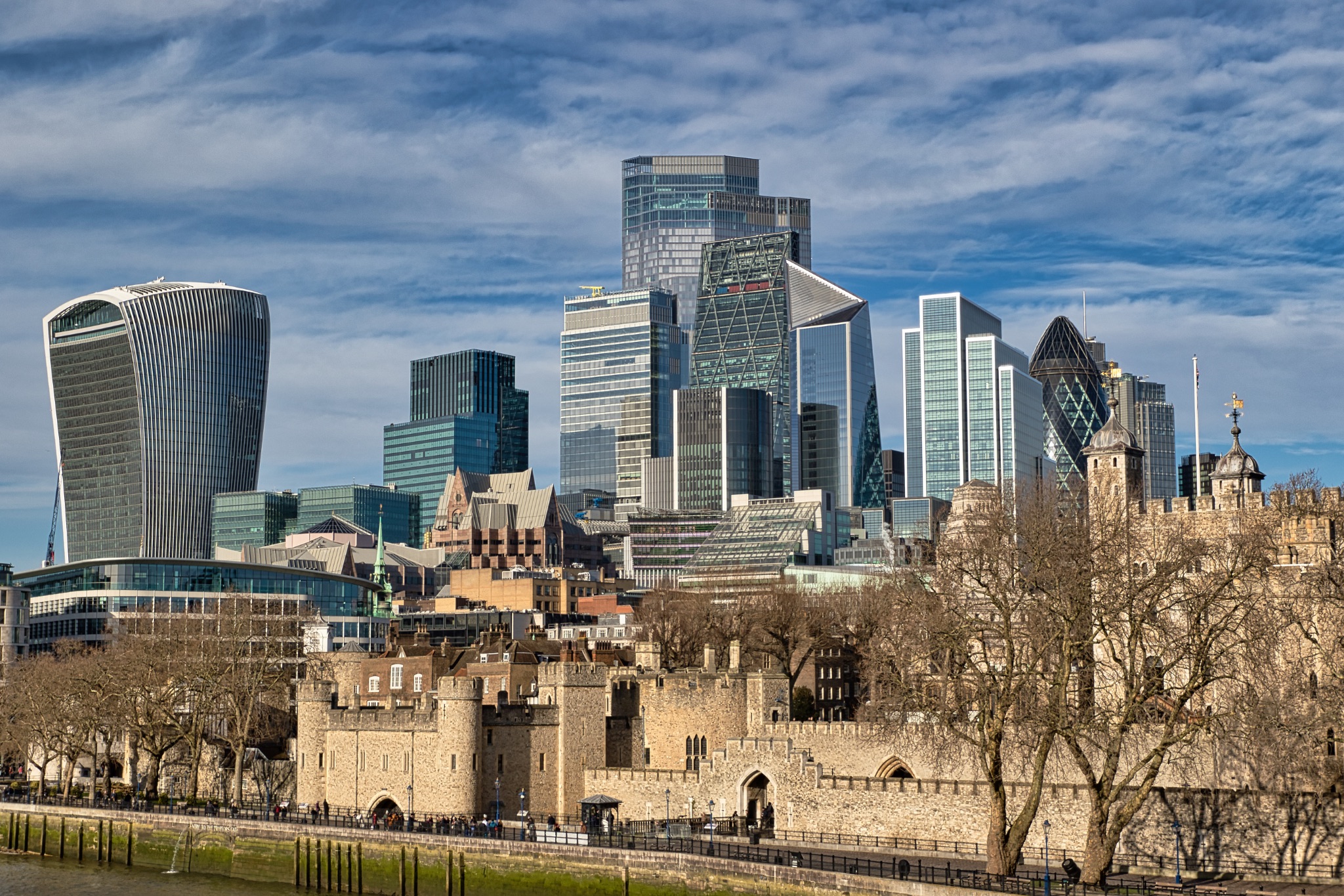 London Cityscape: Modern and Historic Architecture