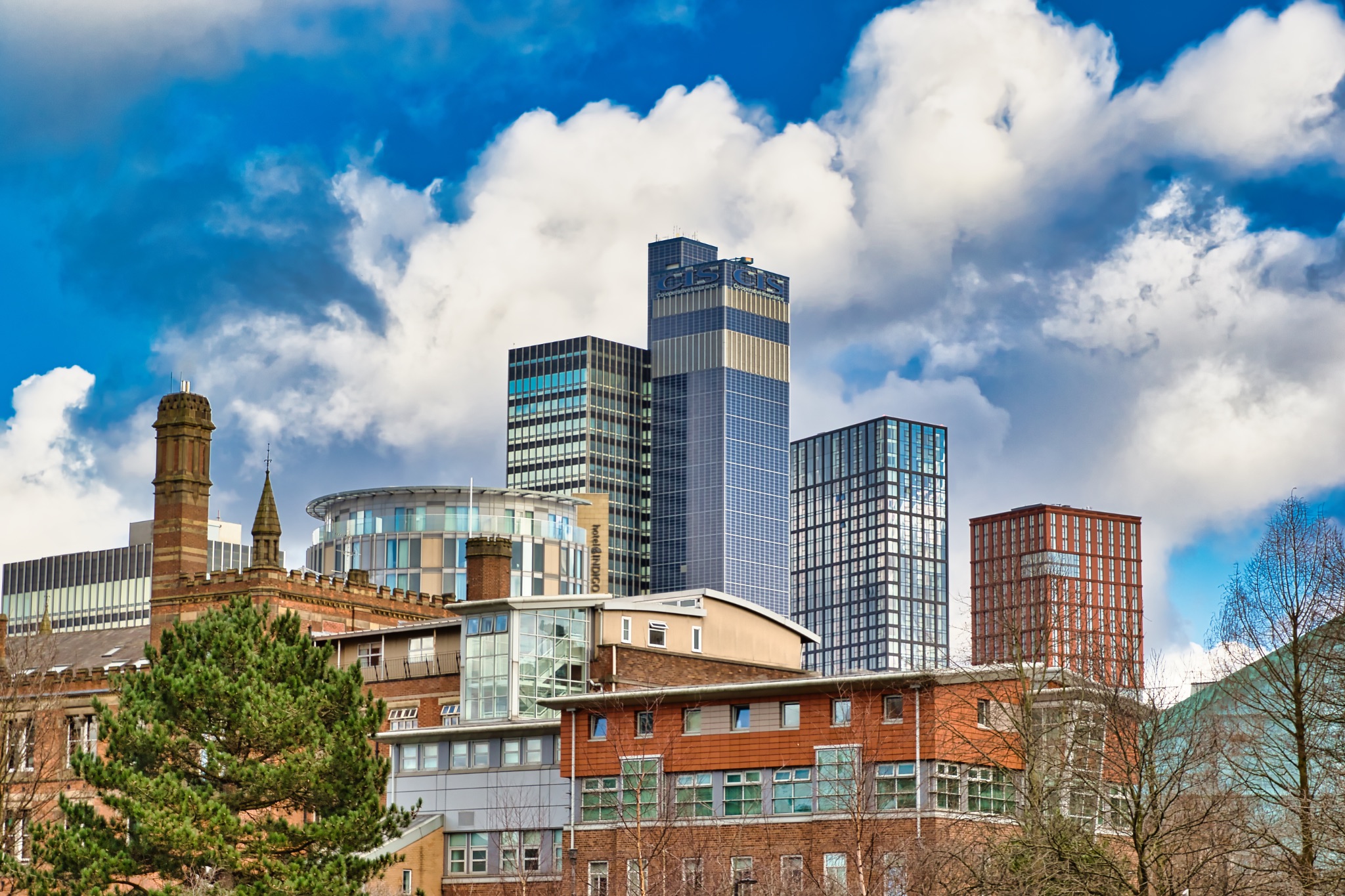 Manchester Cityscape: Modern and Historic Buildings